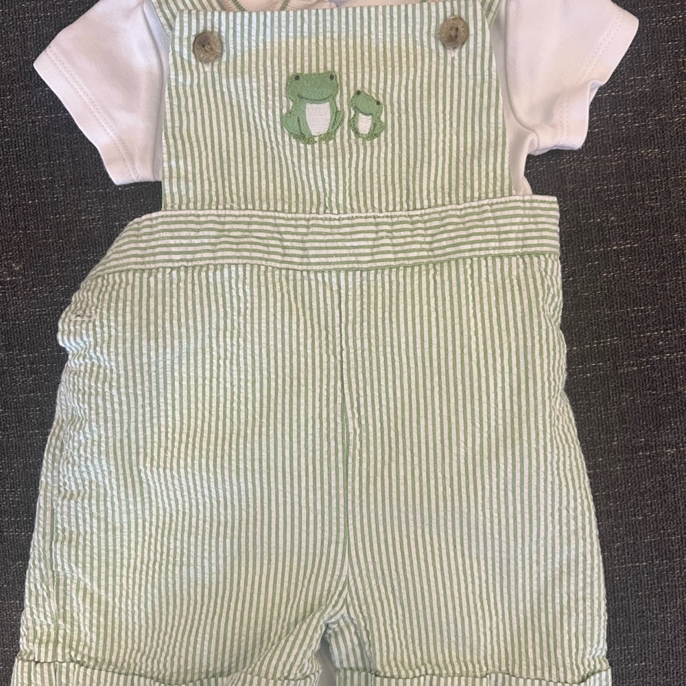 Janie & Jack Seersucker Overalls
